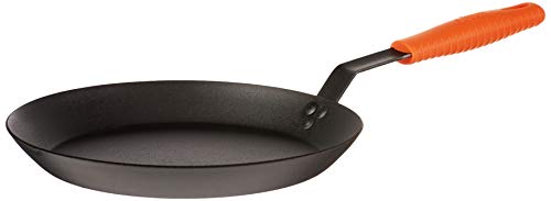 Lodge Manufacturing Company CRS12HH61 Carbon Steel Skillet, 12', Black/Orange