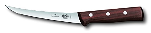 Victorinox 6-Inch Curved Rosewood Boning Knife with Semi-Stiff Blade