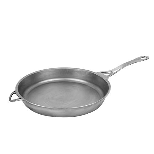 SOLIDTEKNICS US-ION 12-inch Wrought Iron Skillet –1/8-inch Seamless Cookware, Raw Finish, Made in the USA