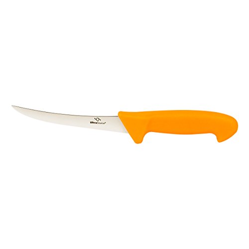 UltraSource 449029 Boning Knife, 6' Curved/Semi-Flexible Blade, Polypropylene Handle