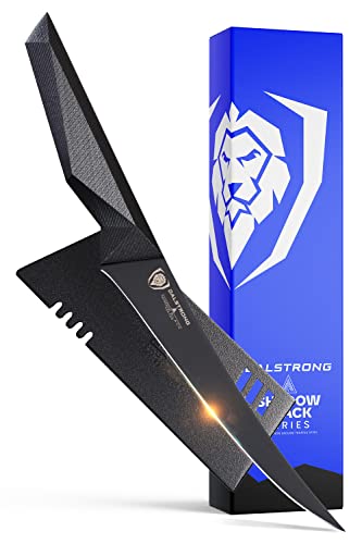 DALSTRONG Curved Boning Knife - 6 inch - Shadow Black Series - Black Titanium Nitride Coated - High Carbon - 7CR17MOV-X Vacuum Treated Steel - Fillet Knife - Meat, Carving - Sheath - NSF Certified