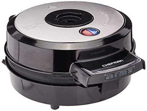 Chefman Waffle Maker w/No Overflow Design, Round Iron for Mess-Free Breakfast Best Small Appliance Innovation Award Winner, Measuring Cup & Cleaning Tool Included