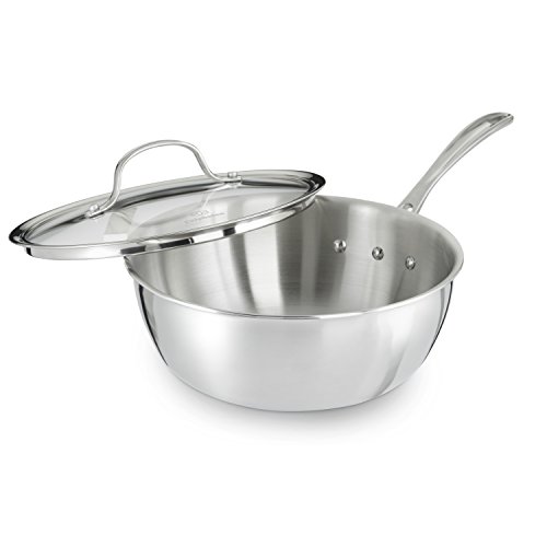 Calphalon Tri-Ply Stainless Steel Cookware, Chef's Pan, 3-quart
