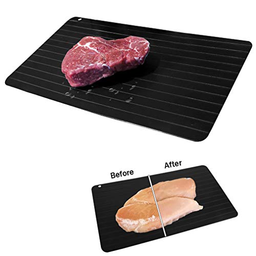 Evelots Quick Thaw Meat/Chicken/Fish Defrosting Tray - Large, Faster Thawing Process, Aluminum Meat Thawing Plate w/ Spacious Design, Natural Heat, Thaw Food in Minutes | Kitchen Accessory