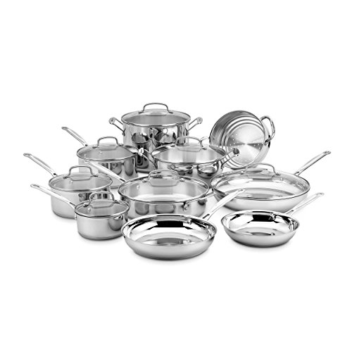 Cuisinart 77-17N Stainless Steel Chef's Classic Stainless, 17-Piece, Cookware Set