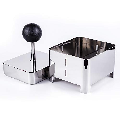 Raw Rutes - Tofu Press (Ninja) - Remove Water from Tofu OR Make Your Own Tofu or Paneer - USA Made from Stainless Steel