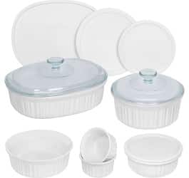 CorningWare French White Round and Oval Bakeware Set