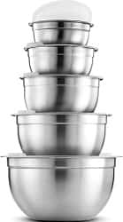 FineDine Premium 5-Pc Stainless Steel Mixing Bowl Set