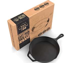 Pre-Seasoned Cast Iron Skillet 12.5 Inch by Fresh Australian Kitchen