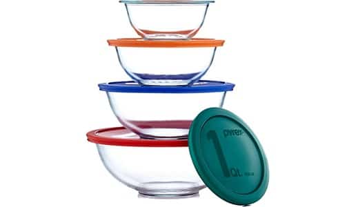 Pyrex Smart Essentials 8-Piece Clear Mixing Bowls Set