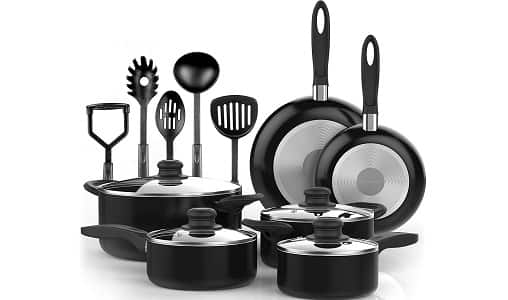 Vremi 15 Piece Nonstick Cookware Set