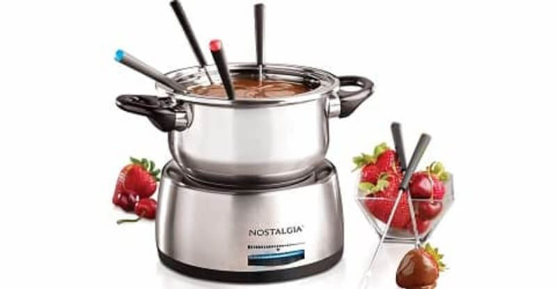 Nostalgia FPS200 6-Cup Stainless Steel Electric Fondue Pot