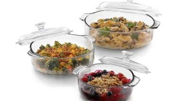 Libbey Bakers Basics 3-Piece Glass Casserole Baking Dish