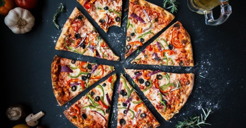 7 slice medium pizza